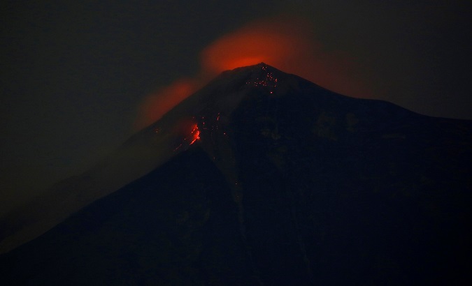Fuego volcano is pictured after it erupted violently, in San Juan Alotenango, Guatemala June 3, 2018.
