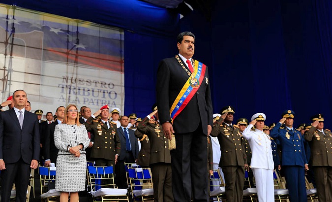 Venezuela's President Nicolas Maduro attends to a military event in Caracas, Venezuela Aug. 4, 2018.