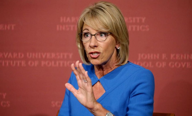 Betsy DeVos proposes removing Title IX protections for sexual assault victims.