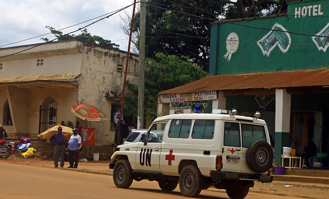 A United Nations ambulance drives along a street in Beni in North Kivu province of the Democratic Republic of Congo, November 16, 2018. REUTERS/Samuel Mambo 16/11/2018 11:16.