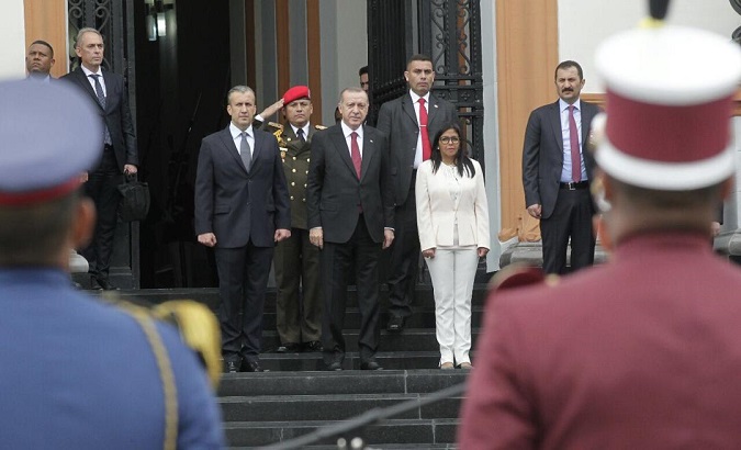 Turkish President Erdogan Arrives in Caracas to Meet Venezuela's Nicolas Maduro.