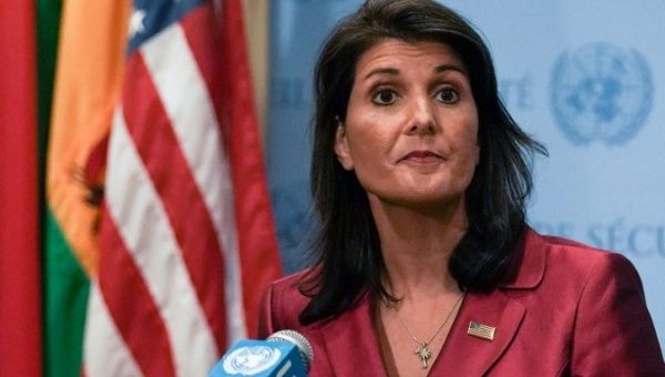 U.S. Ambassador to the United Nations Nikki Haley is a known friend of the Israeli lobby in the U.S.