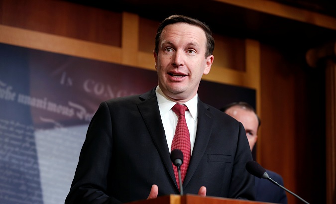enator Chris Murphy (D-CT) speaks after the senate voted on a resolution ending U.S. military support for the war in Yemen on Capitol Hill in Washington, U.S., December 13, 2018. REUTERS/Joshua Roberts
