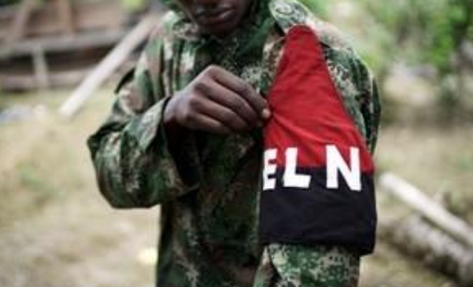 An ELN rebel n Colombia. The Marxist organization once again calls on Duque government to resume peace talks in Cuba. Aug. 2017