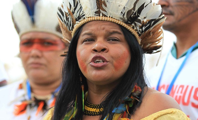 Indigenous leader Sonia Guajajara asked the EU to sanction Brazil to avoid genocide.
