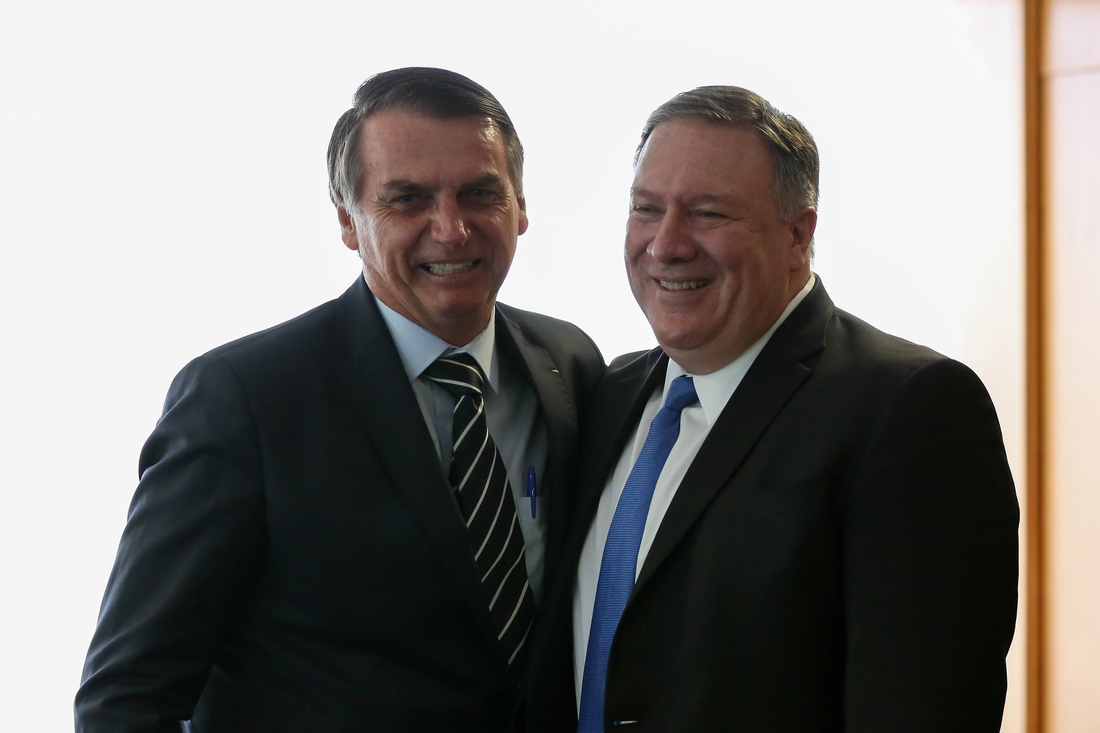 U.S. Secretary of State Pompeo attends meeting with Brazil's President Bolsonaro in Brasilia.