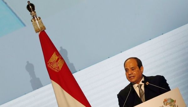 Egyptian President Abdel Fattah al-Sisi speaks during a presidential session at the Africa 2018 Forum at the Red Sea resort of Sharm el-Sheikh, Egypt December 9, 2018