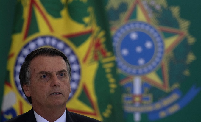 Bolsonaro with the presidents of public banks in Brasilia, Brazil, January 7. 2019.