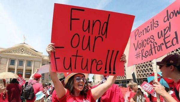 2018 saw a wave of teacher strikes from West Virginia to Oklahoma and Arizona calling for better working conditions and improved resources.