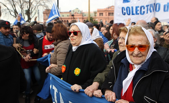 Mothers of Plaza de Mayo march in Buenos Aires, Argentina, Aug. 2016.
