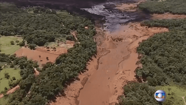 Images showing Vale tailing dam breaks in Brazil.