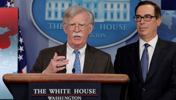 John Bolton said in an interview that U.S. wants to overthrow Maduro's government in Venezuela because of the country's rich oil reserve. 