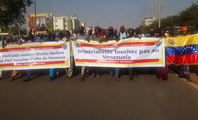 People in Mali are rallying in solidarity with Venezuela.