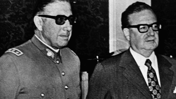  Augusto Pinochet, Chilean dictator (L) with former President Salvador Allende (R)