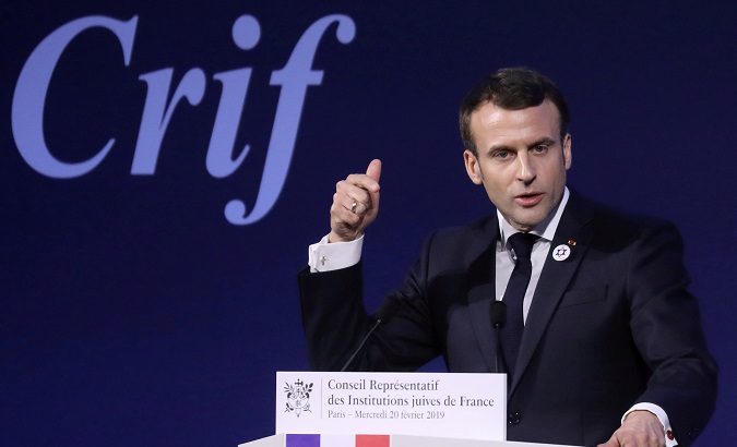 French President Emmanuel Macron said that anti-Zionism is anti-Semitism.