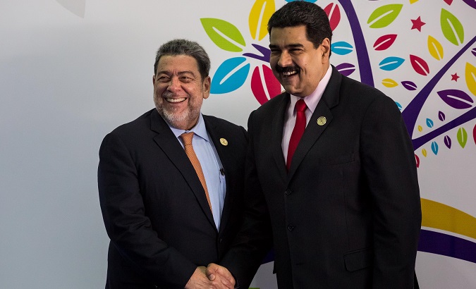 The President of Venezuela Nicolas Maduro received Prime Minister of Saint Vincent and Grenedines Ralph Gonsalves, Sep. 17, 2016