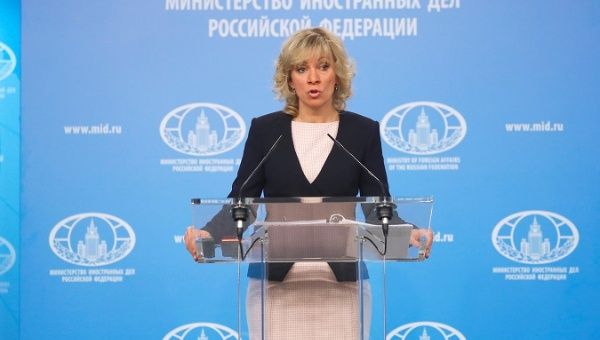 Russian Foreign Ministry spokeswoman Maria Zakharova at a press conference in Moscow, Russia, Mar. 15, 2018.