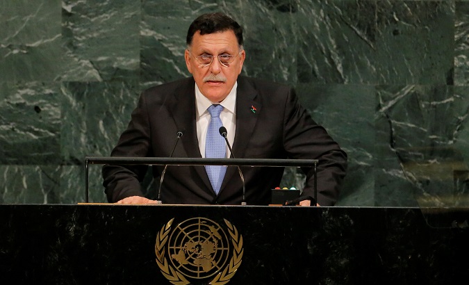 Libyan Prime Minister Serraj addresses the 72nd United Nations General Assembly at U.N. headquarters in New York