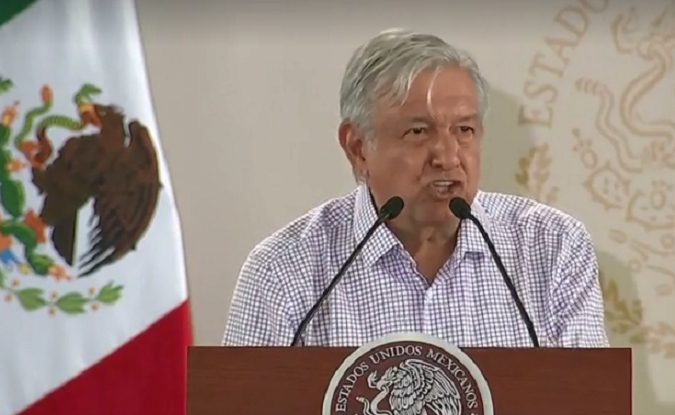 Lopez Obrador in the Central Mexican city of Puebla on Sunday