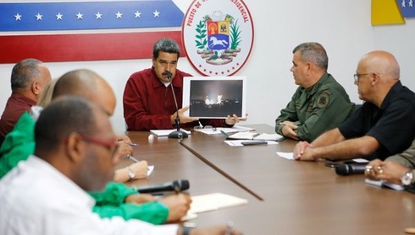 Venezuela's President Nicolas Maduro speaks during a meeting with members of the government in Caracas, Venezuela March 12, 2019.