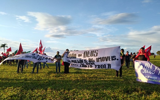 Landless Worker's Movement (MST) and Popular Farmer Movement (MCP) protests, Brazil, 13/03/2019