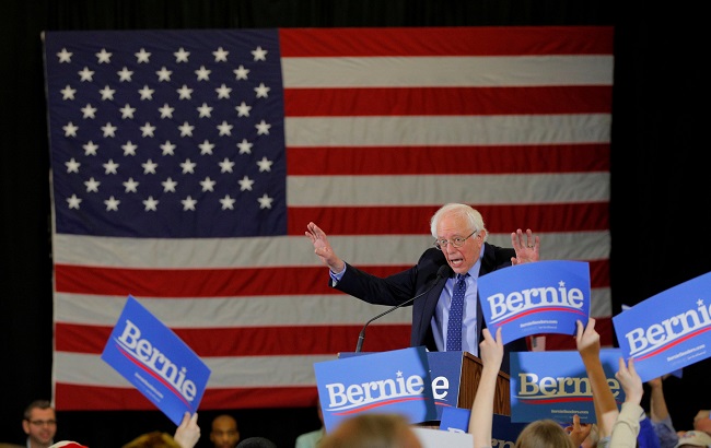 Democratic 2020 U.S. presidential candidate and U.S. Senator Bernie Sanders (I-VT) speaks at a campaign rally in Concord, New Hampshire, U.S., March 10, 2019.
