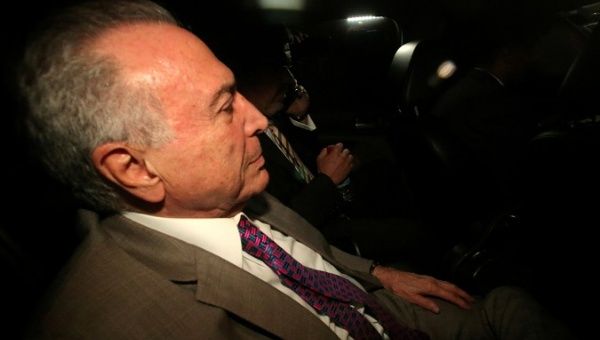 Brazil's former President Michel Temer arrives at his home in Sao Paulo, Brazil March 25, 2019. 