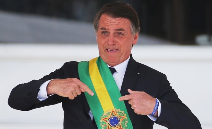The Brazilian president was sworn in on January 1 after beating Fernando Hadad (PT) 55 to 45.