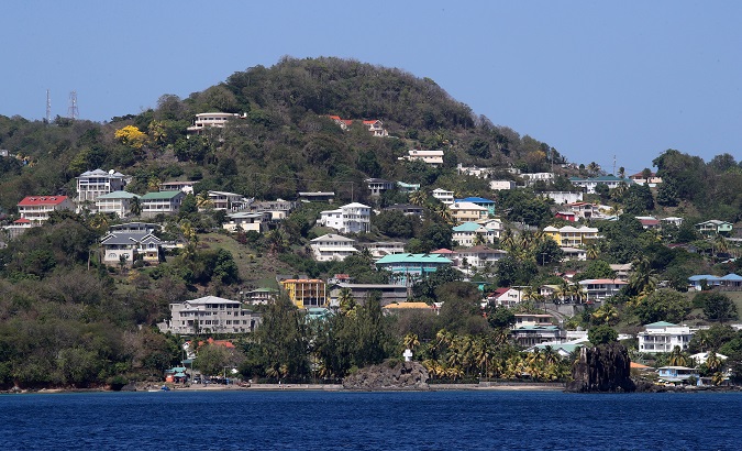 A view of the coastline at St. Vincent and the Grenadines, March 20, 2019.