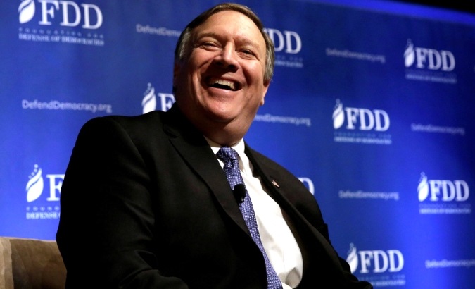Mike Pompeo was a former CIA director and now Secretary of State.