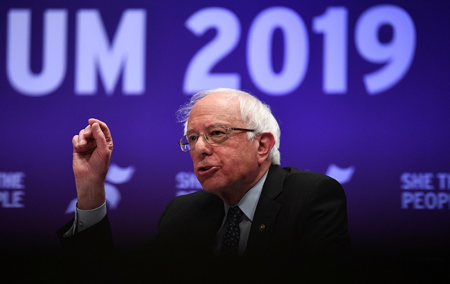 2020 Democratic presidential candidate Bernie Sanders participates in the She the People Presidential Forum in Houston
