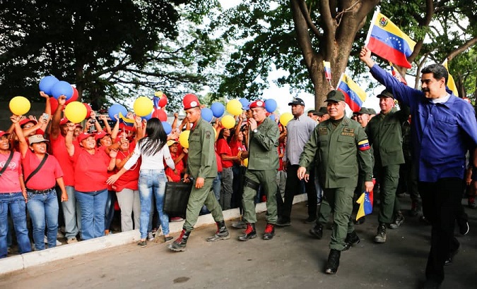 Maduro took part in the Military Allegiance March with 6,500 members of the military in Aragua, Venezuela. May 17, 2019
