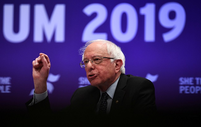 2020 Democratic presidential candidate Bernie Sanders participates in the She the People Presidential Forum in Houston, Texas, U.S. April 24, 2019.