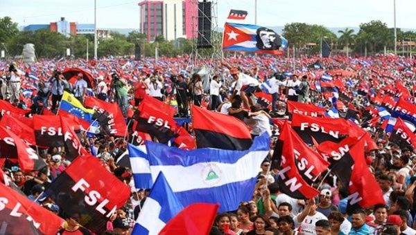Pro governement march in Nicaragua