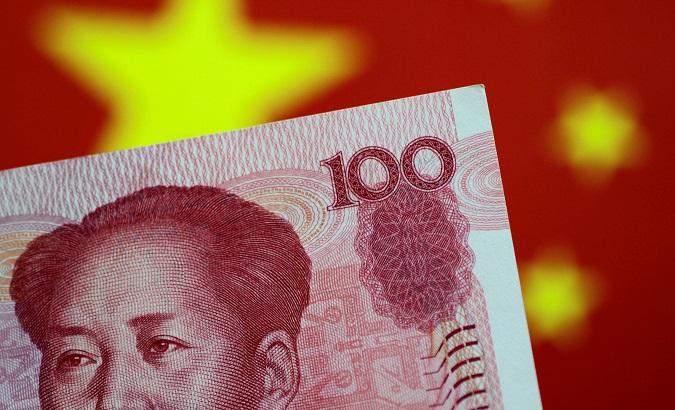 A China yuan note is seen in this illustration photo, May 31, 2017.