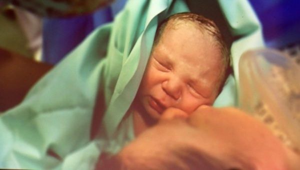 Nicaraguan baby recently born at hospital.