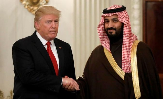 U.S. President Donald Trump and Saudi Deputy Crown Prince and Minister of Defense Mohammed bin Salman meet at the White House in Washington.