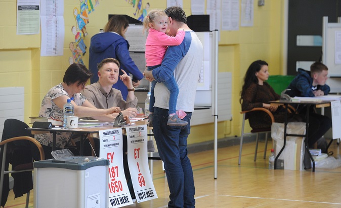 Ireland voted Friday in European parliamentary elections, local elections and for a referendum that would reform divorce.