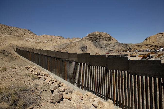 A new bollard-type wall along the border on private property using funds raised via GoFundMe, at Sunland Park, N.M., as seen from Ciudad Juarez Ciudad Juarez, Mexico May 29, 2019