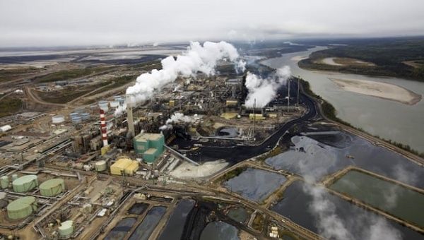 He reported high levels of mercury contamination in water and soil resources dangerously close to Indigenous communities, like this tar sands plant near the Athabasca River.