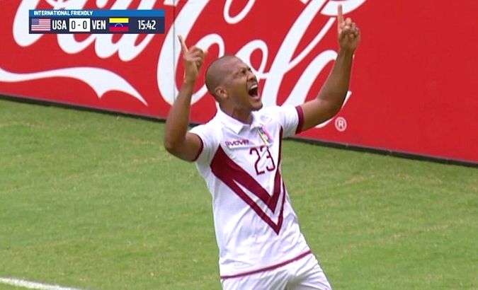 Salomon Rondon has become Venezuela's historic top-scorer with 24 overall goals.