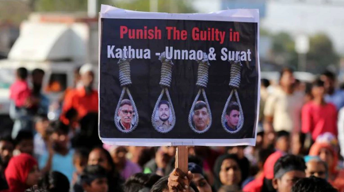 Indian court convicted six for raping and murdering an eight-year-old girl.