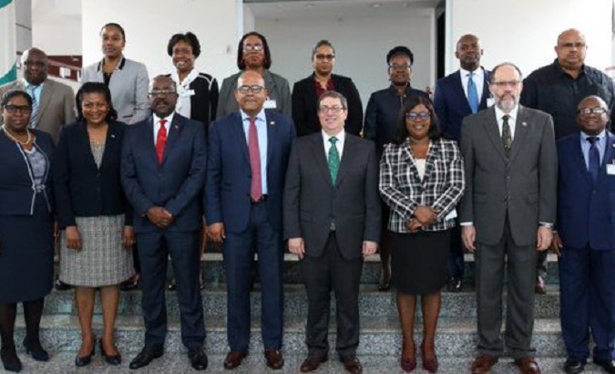 A group photo of representative at the Caricom-Cuba meeting in Georgetown, Guyana