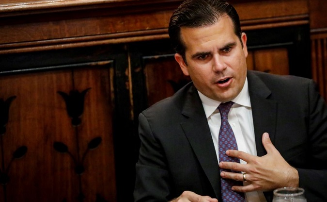 Puerto Rico Governor Ricardo Rossello speaks during an interview in New York City, U.S., November 2, 2017.