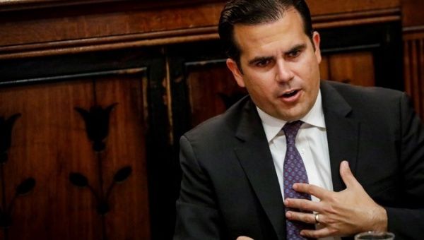 Puerto Rico Governor Ricardo Rossello speaks during an interview in New York City, U.S., November 2, 2017. 