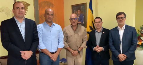 Venezuelan delegation including Jorge Rodriguez and Jorge Arreaza reached Barbados for dialogues.