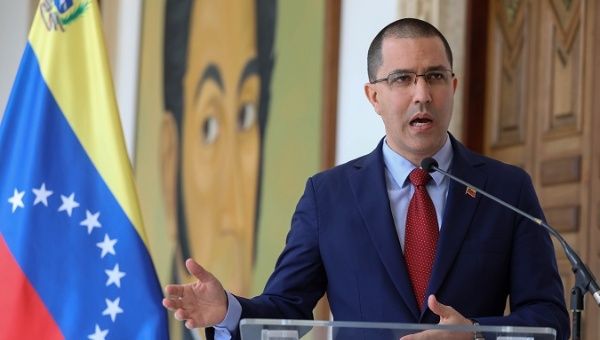 Foreign Minister Jorge Arreaza at The Yellow House in Caracas, Venezuela, January 12, 2019.