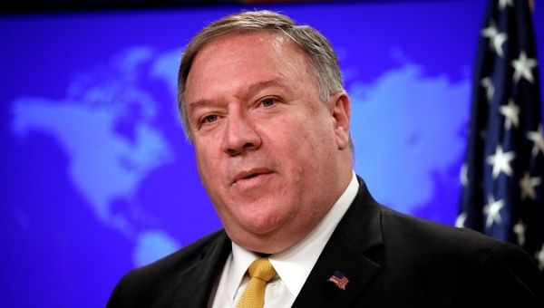Mike Pompeo at the State Department in Washington, U.S., July 8, 2019.