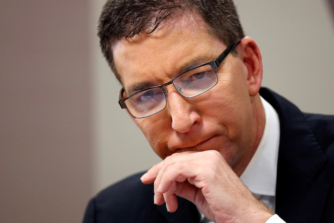 Author and journalist Glenn Greenwald looks on during a meeting at Commission of Constitution and Justice in the Brazilian Federal Senate in Brasilia, Brazil July 11, 2019.
