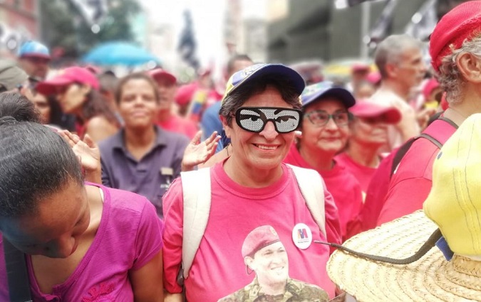 Marchers at  Sao Paulo Forum in Caracas, Venezuela July 27, 2019